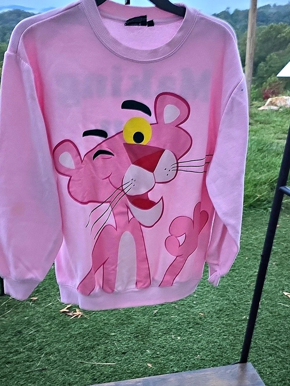 Pink Panther Graphic Sweatshirt Size Large